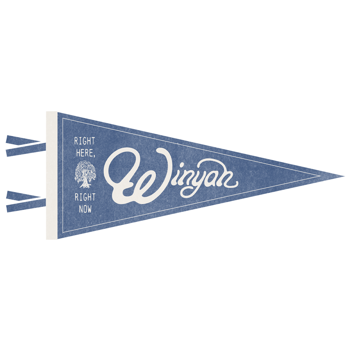 Blue Willow Pennant Flag