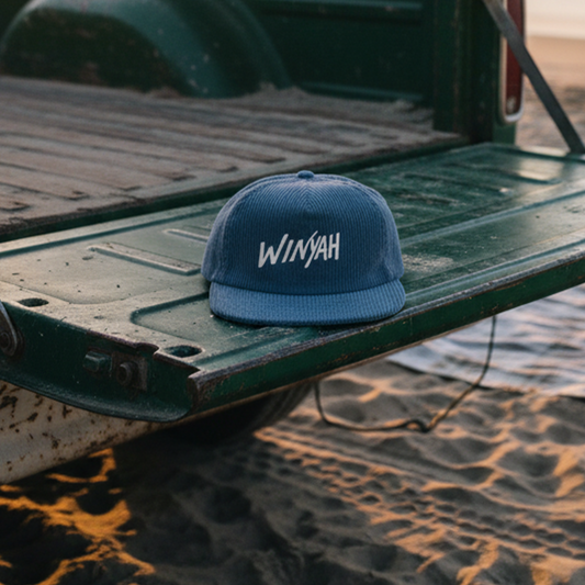 Slate Blue Surf Logo Cord Hat