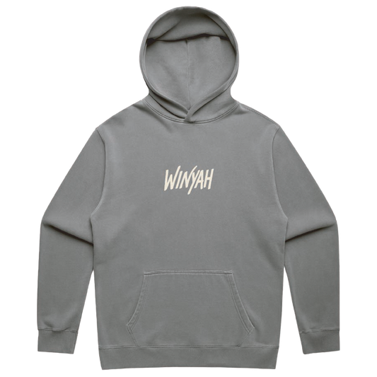 Faded Grey Logo Hoodie